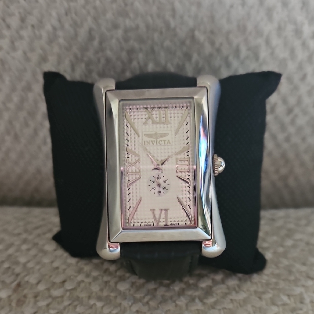 Invicta Limited Edition vintage Silver and Cream Men's Tank Watch fits up to 9”